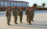 Multinational Force & Observers troops stand in formation during a change of command ceremony in Sinai, Egypt, July 15, 2019. (US Army/Staff Sgt. Kulani J. Lakanaria)
