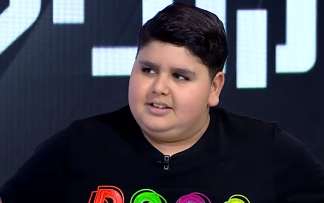 Child singer and social media sensation Dekel Vaknin, April 20, 2020. (Screenshot: Facebook)