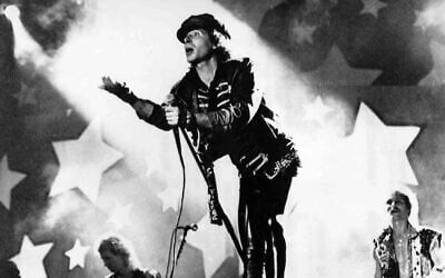 Klaus Meine, frontman of the German metal band Scorpions, performs during the Peace Rock Festival attended by 250,000 on August 13, 1989, at the Lenin Stadium in Moscow, Soviet Union. (AP) Klaus Meine, frontman of the German metal band Scorpions, performs during the Peace Rock Festival attended by 250,000 on August 13, 1989, at the Lenin Stadium in Moscow, Soviet Union. (AP)