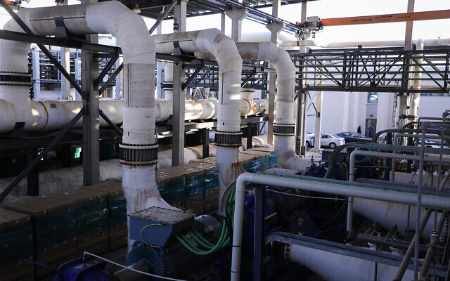 Illustrative: A view of the Sorek A Desalination Plant, November 22, 2018. (Isaac Harari/Flash90)
