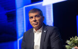Blue and White MK Gabi Ashkenazi attends the annual Municipal Innovation Conference in Tel Aviv, February February 19, 2020. (Miriam Alster/Flash90)