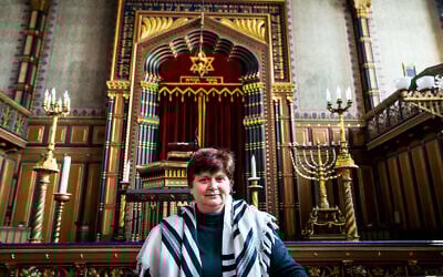 Illustrative: Swedish Rabbi Ute Steyer has been leading services for Stockholm’s Jews on Zoom during the pandemic. (Courtesy/Steyer via JTA)
