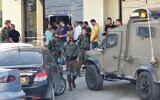 The scene of an attempted terror attack near the Hawara Junction in the northern West Bank on May 20, 2020. (Samaria Regional Council)