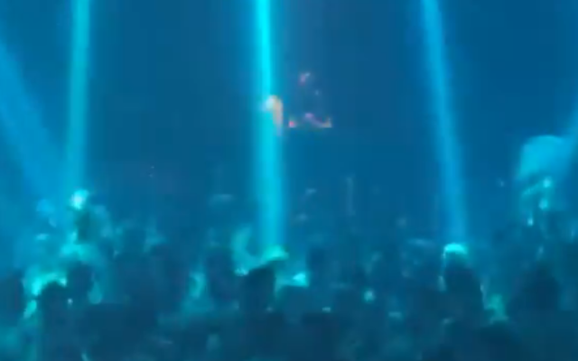 A party is held at Ha'Oman 17 nightclub in Tel Aviv, in violation of social distancing guidelines, May 2020 (video screenshot) A party is held at Ha'Oman 17 nightclub in Tel Aviv, in violation of social distancing guidelines, May 2020 (video screenshot)