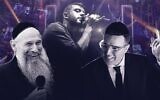 A poster promoting a benefit concert for COVID-19 victims in Israel by (left to right) Mordechai ben David, Ishay Ribo and Yaakov Shwekey (Migdal Ohr)