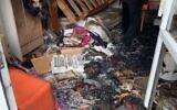 The scene where a woman died in a fire in Jerusalem, May 6, 2020 (Screen grab/Kan)