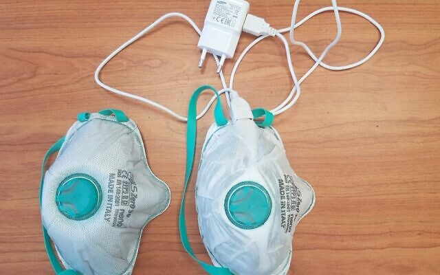 Two masks that have been modified by Yair Ein-Eli to make them self-cleaning (courtesy of The Technion - Israel Institute of Technology) Two masks that have been modified by Yair Ein-Eli to make them self-cleaning (courtesy of The Technion - Israel Institute of Technology)