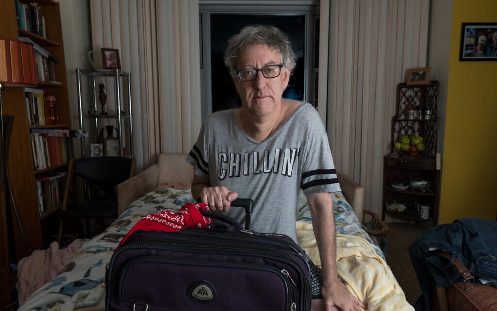 Author and photographer Neil Kramer in his childhood bedroom in Queens, New York, as he hunkers down during the coronavirus pandemic. (Courtesy of Kramer)