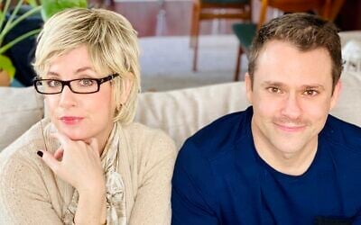 Ronna Glickman (aka Jessica Chaffin), left, and Bryan Saffi. (Courtesy)
