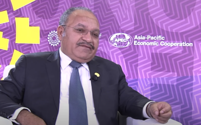 Peter O’Neill, former prime minister of Papua New Guinea, in 2016 (YouTube screenshot)