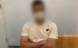 Screen capture from video of a police officer on trial for the negligent homicide of an Ethiopian-Israeli teen. (Walla news)