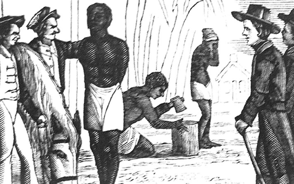 Illustrative: A 19th-century depiction of the slave ship 'Desire' arriving in Boston (public domain)