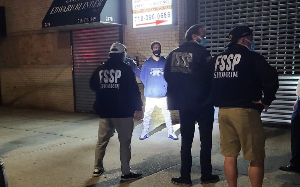 Members of the Shomrim Safety Patrol in Brooklyn. (Courtesy)
