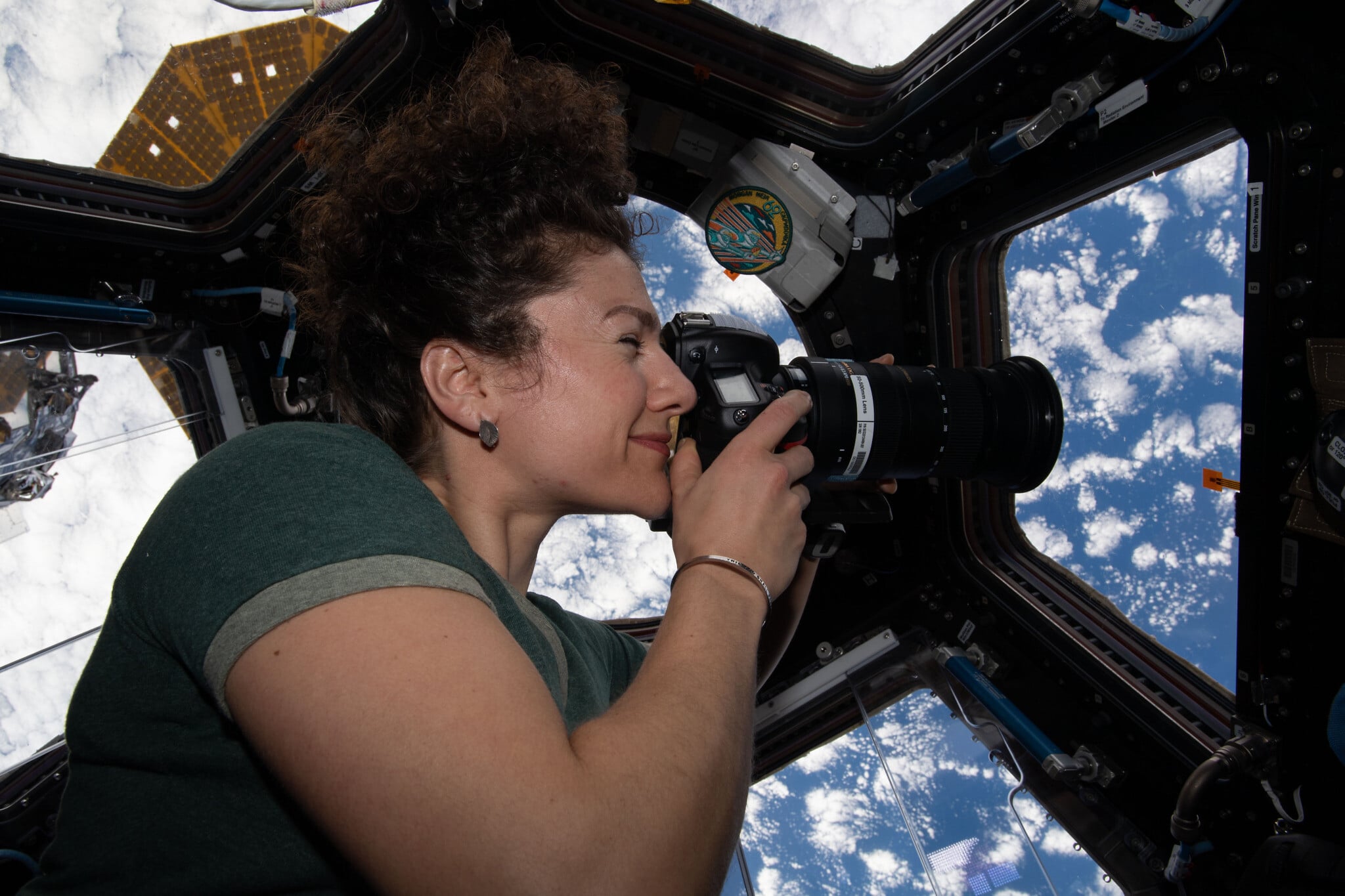 NASA astronaut Jessica Meir take photos of earth from a window of the ISS. (NASA) NASA astronaut Jessica Meir take photos of earth from a window of the ISS. (NASA)