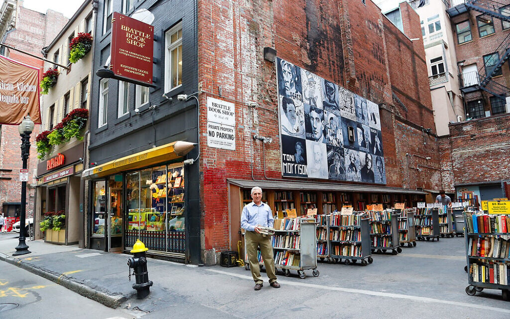Ken Gloss outside the Brattle Book Shop, which is steps from Boston Common. (Courtesy of the Brattle Book Shop/ via JTA) Ken Gloss outside the Brattle Book Shop, which is steps from Boston Common. (Courtesy of the Brattle Book Shop/ via JTA)