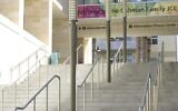 The empty entrance to the Oshman Family JCC in Palo Alto, which closed its facility in March due to the coronavirus pandemic. (Courtesy of OFJCC/ via JTA)