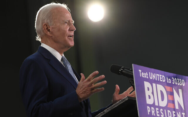 Democratic presidential candidate Joe Biden speaks during an event in Dover, Delaware, June 5, 2020. (AP Photo/Susan Walsh) Democratic presidential candidate Joe Biden speaks during an event in Dover, Delaware, June 5, 2020. (AP Photo/Susan Walsh)
