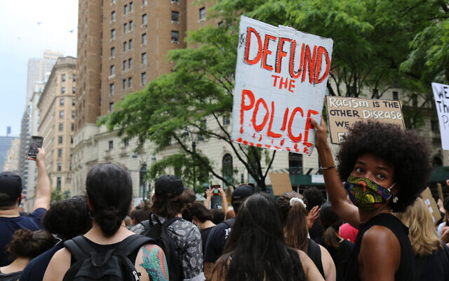 Protesters against racism and police brutality march, in New York, June 6, 2020. (AP/Ragan Clark) Protesters against racism and police brutality march, in New York, June 6, 2020. (AP/Ragan Clark)