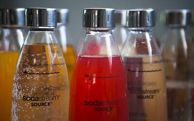 In this Sept. 2, 2015 file photo, SodaStream products are seen at the SodaStream factory near the Bedouin city of Rahat, Southern Israel.  (AP Photo/Dan Balilty)