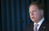 Geoffrey S. Berman, US Attorney for the Southern District of New York, speaks during a news conference, April 23, 2019, in New York (AP Photo/Mary Altaffer)