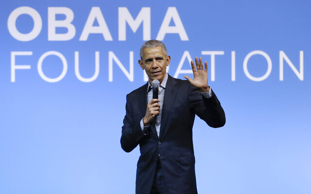 Former US President Barack Obama speaking at the Gathering of Rising Leaders in the Asia Pacific, organized by the Obama Foundation in Kuala Lumpur, Malaysia, December 13, 2019. (Vincent Thian/AP) Former US President Barack Obama speaking at the Gathering of Rising Leaders in the Asia Pacific, organized by the Obama Foundation in Kuala Lumpur, Malaysia, December 13, 2019. (Vincent Thian/AP)