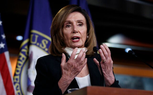 House Speaker Nancy Pelosi of Calif., speaks during a news conference on Capitol Hill in Washington, Thursday, May 28, 2020. (AP Photo/Carolyn Kaster) House Speaker Nancy Pelosi of Calif., speaks during a news conference on Capitol Hill in Washington, Thursday, May 28, 2020. (AP Photo/Carolyn Kaster)