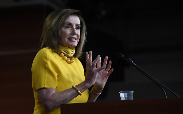 House Speaker Nancy Pelosi of Calif., speaks during a news conference on Capitol Hill in Washington, Thursday, June 11, 2020. (AP/Susan Walsh) House Speaker Nancy Pelosi of Calif., speaks during a news conference on Capitol Hill in Washington, Thursday, June 11, 2020. (AP/Susan Walsh)