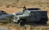 Screen capture from video of a clash between IDF soldiers and suspected gun thieves near the Bedouin town of Bir Hadaj, May 31, 2020. (YouTube)