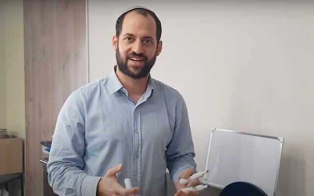 Screen capture from video of Davidi Ben Zion, Deputy mayor of the Samaria Regional Council. (YouTube)