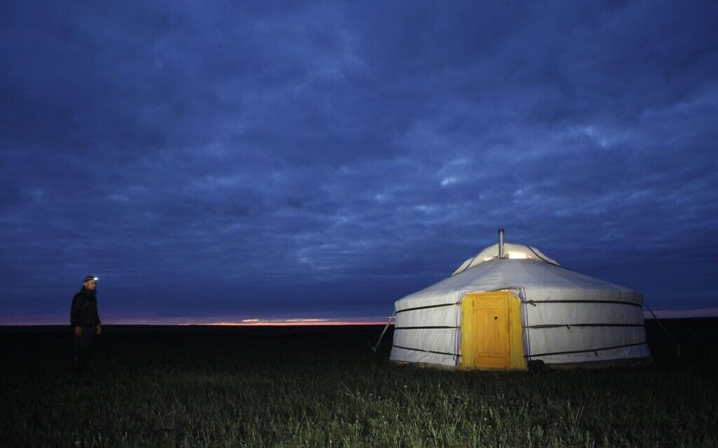 Yurt used by the excavation teams of the Northern Line of the Great Wall of China. (courtesy Hebrew University)