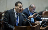 Likud MK Miki Zohar speaks in the Knesset, Jerusalem on February 17, 2020. (Yonatan Sindel/Flash90)