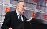 Attorney General Avichai Mandelblit speaks during an event at Bar Ilan University, March 4, 2020. (Flash90)