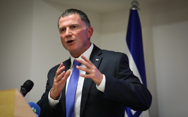 Health Minister Yuli Edelstein speaks at a press conference about the coronavirus at the Health Ministry in Jerusalem, May 31, 2020. (Flash90) Health Minister Yuli Edelstein speaks at a press conference about the coronavirus at the Health Ministry in Jerusalem, May 31, 2020. (Flash90)