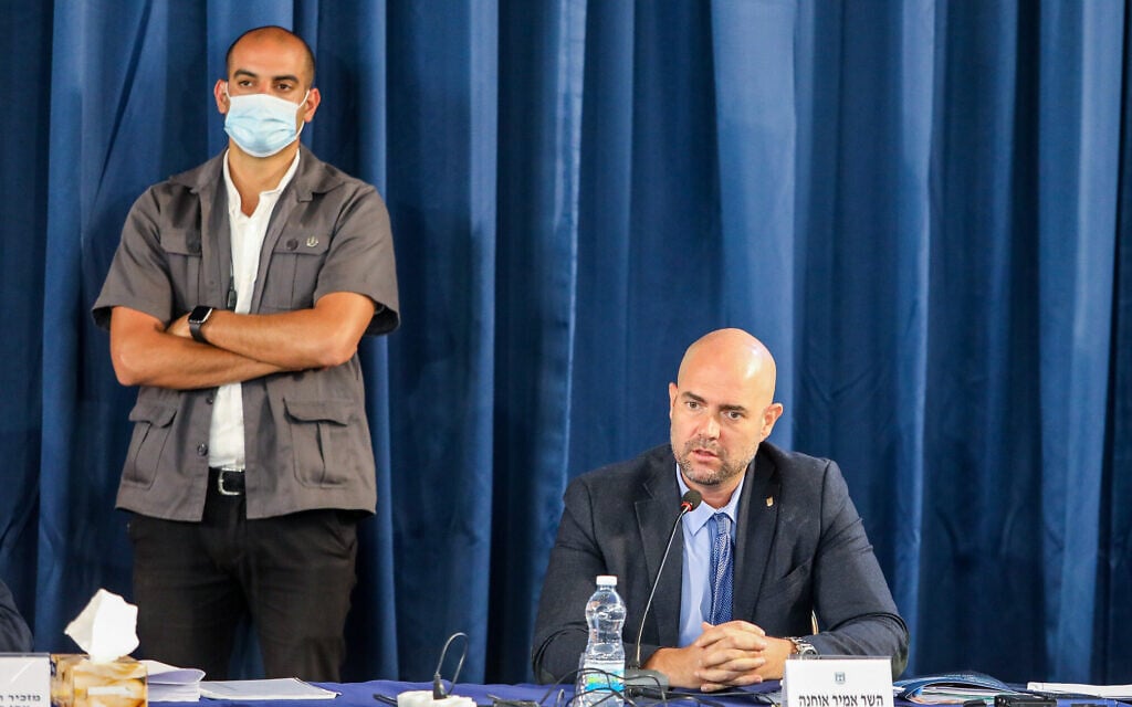 Public Security Minister Amir Ohana speaks during the weekly cabinet meeting at the Foreign Ministry in Jerusalem on June 7, 2020. (Marc Israel Sellem/Pool/Flash90) Public Security Minister Amir Ohana speaks during the weekly cabinet meeting at the Foreign Ministry in Jerusalem on June 7, 2020. (Marc Israel Sellem/Pool/Flash90)