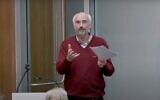 Screen capture from video of Oxford University professor of theology Jan Joosten during a lecture in November 2019. (YouTube)