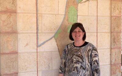 Mitzpe Jericho mayor Aliza Pilichowski, June 22, 2020. (Amanda Borschel-Dan/ Times of Israel)