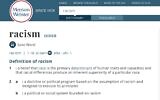 Screen capture of the Merriam-Webster dictionary entry for the term 'racism,' June 10, 2020. (Merriam-Webster)