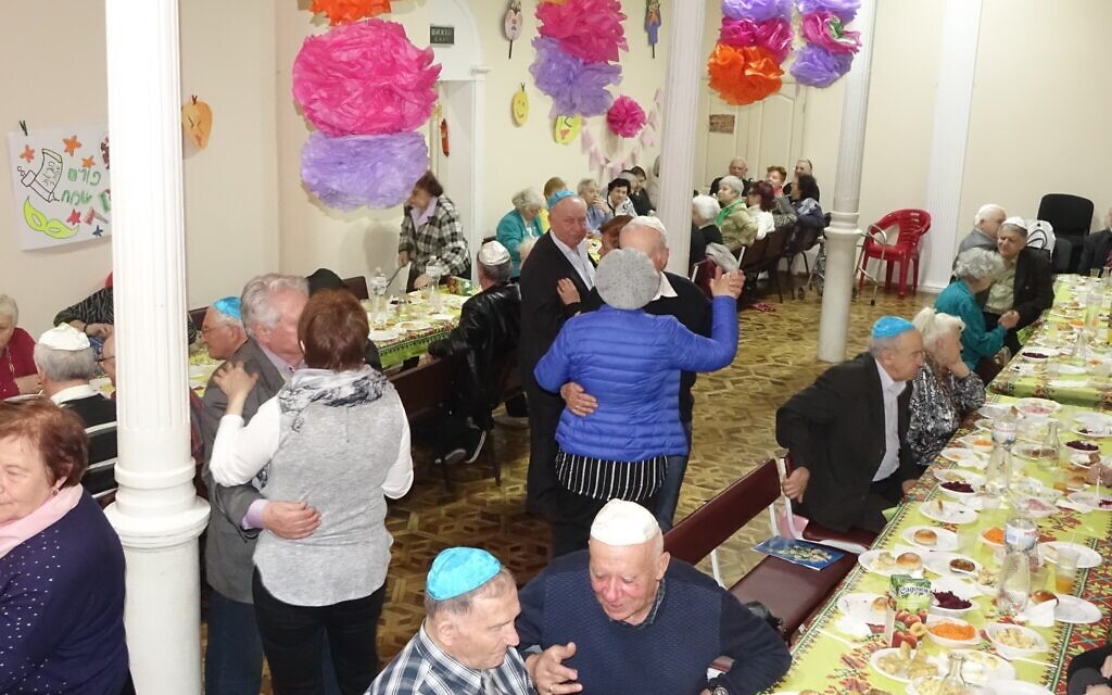 Seniors dance during a program at the JCC Migdal in Odessa, in this undated photo. (Courtesy Kira Verkhovsky)