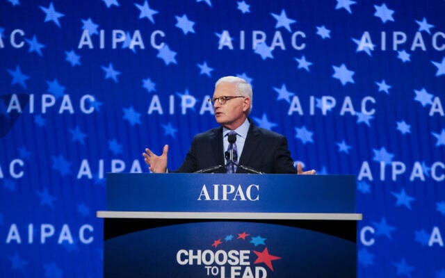 Howard Kohr, the CEO of AIPAC, opens the group's policy conference in Washington, D.C., March 4, 2018. (Courtesy of AIPAC via JTA) Howard Kohr, the CEO of AIPAC, opens the group's policy conference in Washington, D.C., March 4, 2018. (Courtesy of AIPAC via JTA)