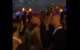 A party at the Carlton Hotel in Tel Aviv on June 2, 2020. (Screen capture: Twitter)