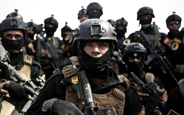 Soldiers from Iraq's Counter-Terrorism Service listen to an address by a commander after a training exercise in Baghdad, Iraq, August 13, 2016. (AP Photo/Maya Alleruzzo, File) Soldiers from Iraq's Counter-Terrorism Service listen to an address by a commander after a training exercise in Baghdad, Iraq, August 13, 2016. (AP Photo/Maya Alleruzzo, File)