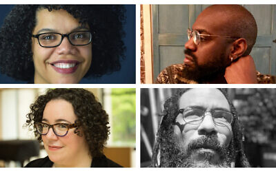 Top left, clockwise, April Baskin, Anthony Russell, Yitz Jordan and Tema Smith. (Baskin: Jill Peltzman; Russell: Courtesy of Russell; Jordan: Courtesy of Jordan; Smith: Courtesy of Smith -- all via JTA)