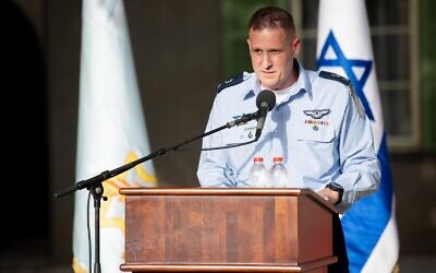 Maj. Gen. Tomer Bar at a ceremony at the Rabin military base, on June 20, 2020. (Israel Defense Forces) Maj. Gen. Tomer Bar at a ceremony at the Rabin military base, on June 20, 2020. (Israel Defense Forces)