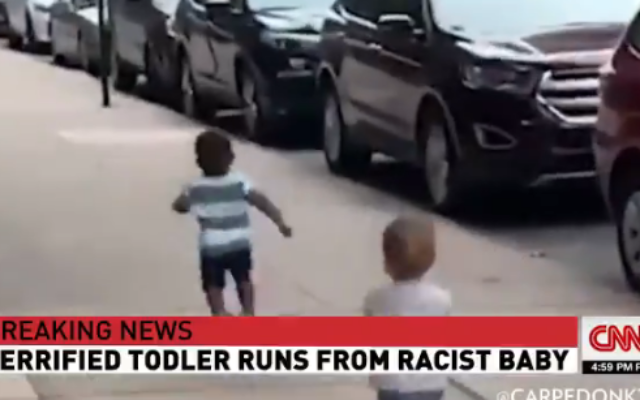 A doctored video tweeted by US President Donald Trump on June 18, 2020 (screenshot) A doctored video tweeted by US President Donald Trump on June 18, 2020 (screenshot)