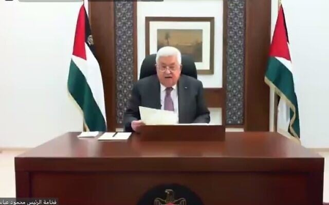 Palestinian President Mahmoud Abbas addresses the Arab Parliament, a branch of the Arab League, on Wednesday, June 24, 2020 (Credit: WAFA) Palestinian President Mahmoud Abbas addresses the Arab Parliament, a branch of the Arab League, on Wednesday, June 24, 2020 (Credit: WAFA)