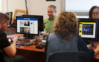 The Times of Israel newsroom. (Times of Israel)