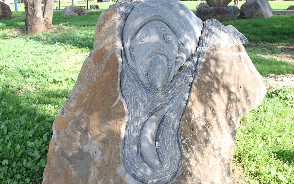 A sculpture by Yuval Lupan in Kibbutz Ginossar on the Sea of Galilee. (Shmuel Bar-Am)