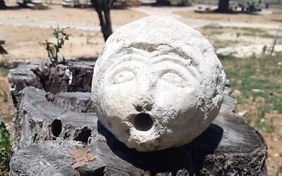1,800-year-old waterspout discovered at Tzippori National Park. (Meital Roizer Aharon/Israel Nature and Parks Authority)