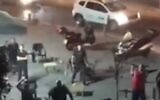 Riots reported in Jaffa by fans of the Maccabi Tel Aviv team. (YouTube screenshot)