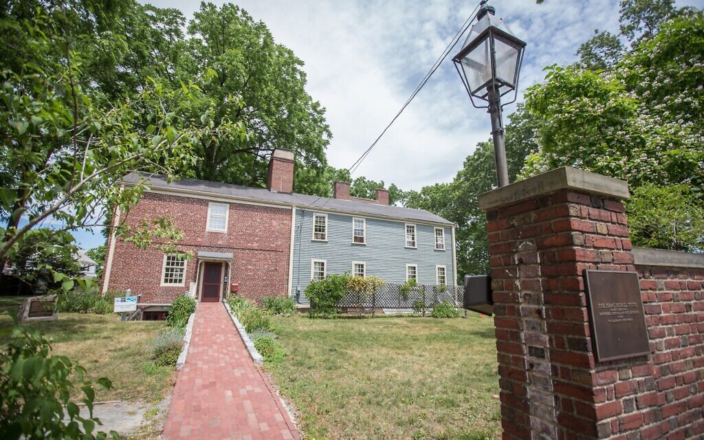 The slave quarters building adjacent to the Royall House in Medford, Massachusetts, June 25, 2020 (Elan Kawesch/The Times of Israel)